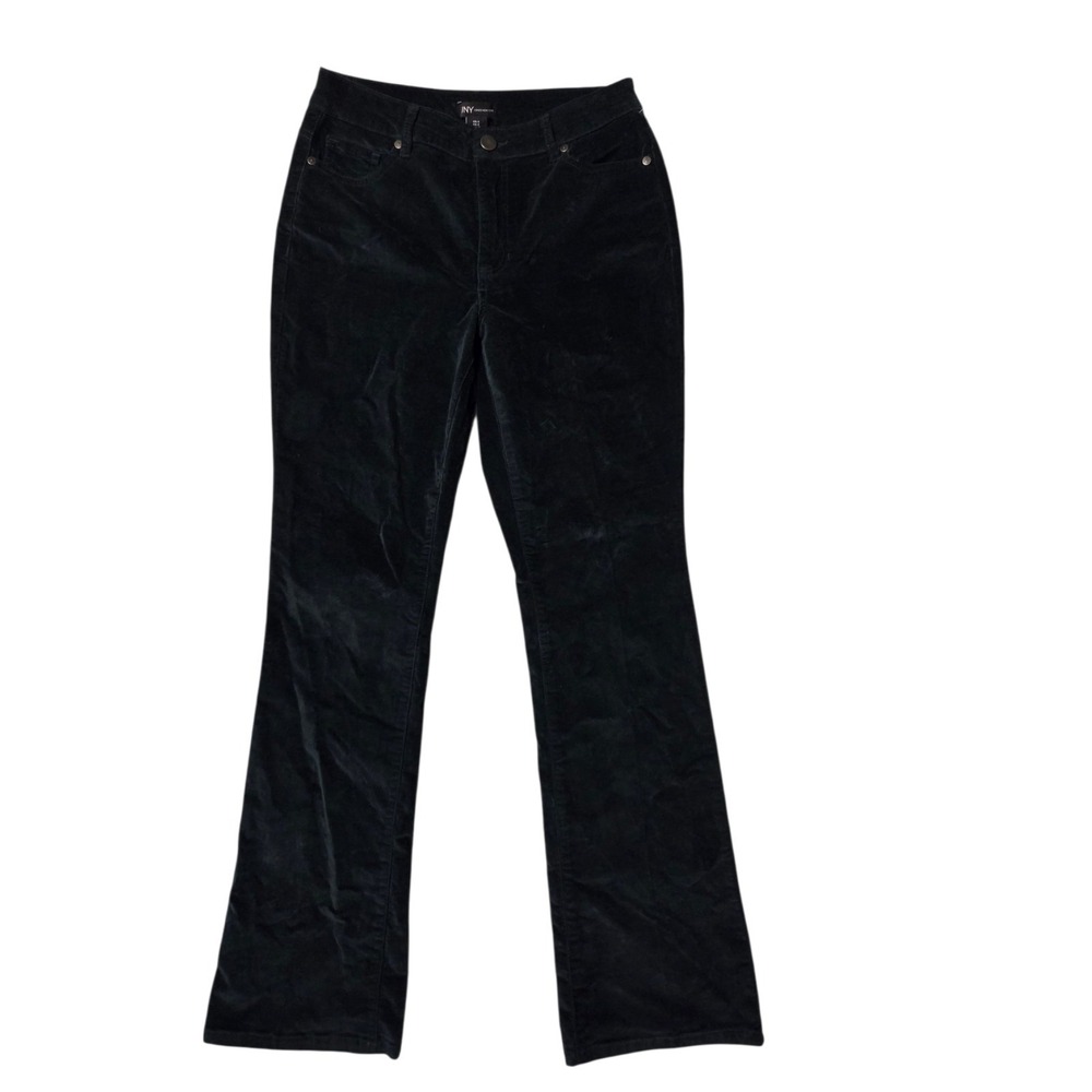 Forest Green Velvet Bootcut Pants Mid Rise JNY Jones New York Size 6 NWOT